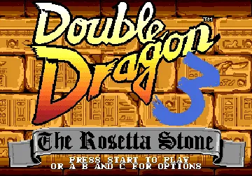 Double Dragon 3 - The Arcade Game (USA, Europe) screen shot title